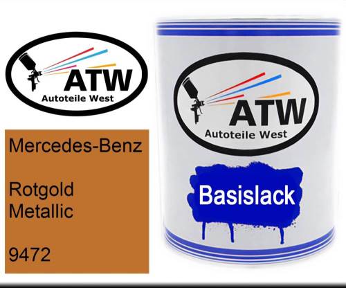 Mercedes-Benz, Rotgold Metallic, 9472: 1L Lackdose, von ATW Autoteile West.